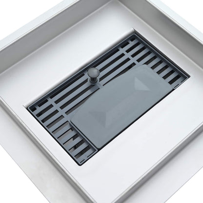 Punkt Duschablauf Silber 20 x 20 cm Edelstahl 304