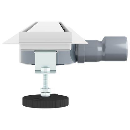 Duschablauf 2-in-1 mit 360° Siphon Silber 80 cm Edelstahl 304