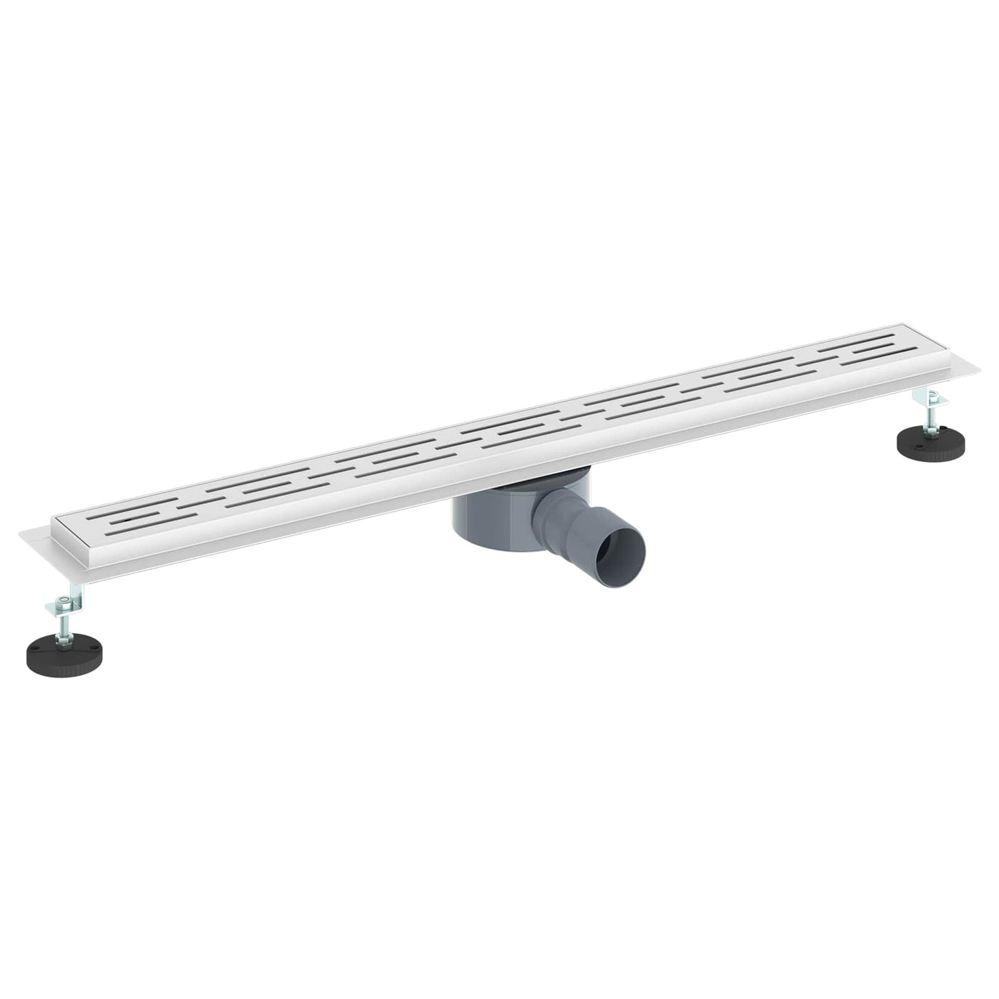 Duschabfluss mit Glashülle und 360° Siphon Silber 80 cm