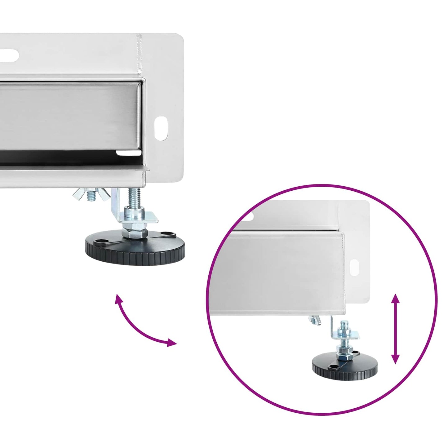 Wandmontierter Duschablauf Silber 60 cm Edelstahl 304