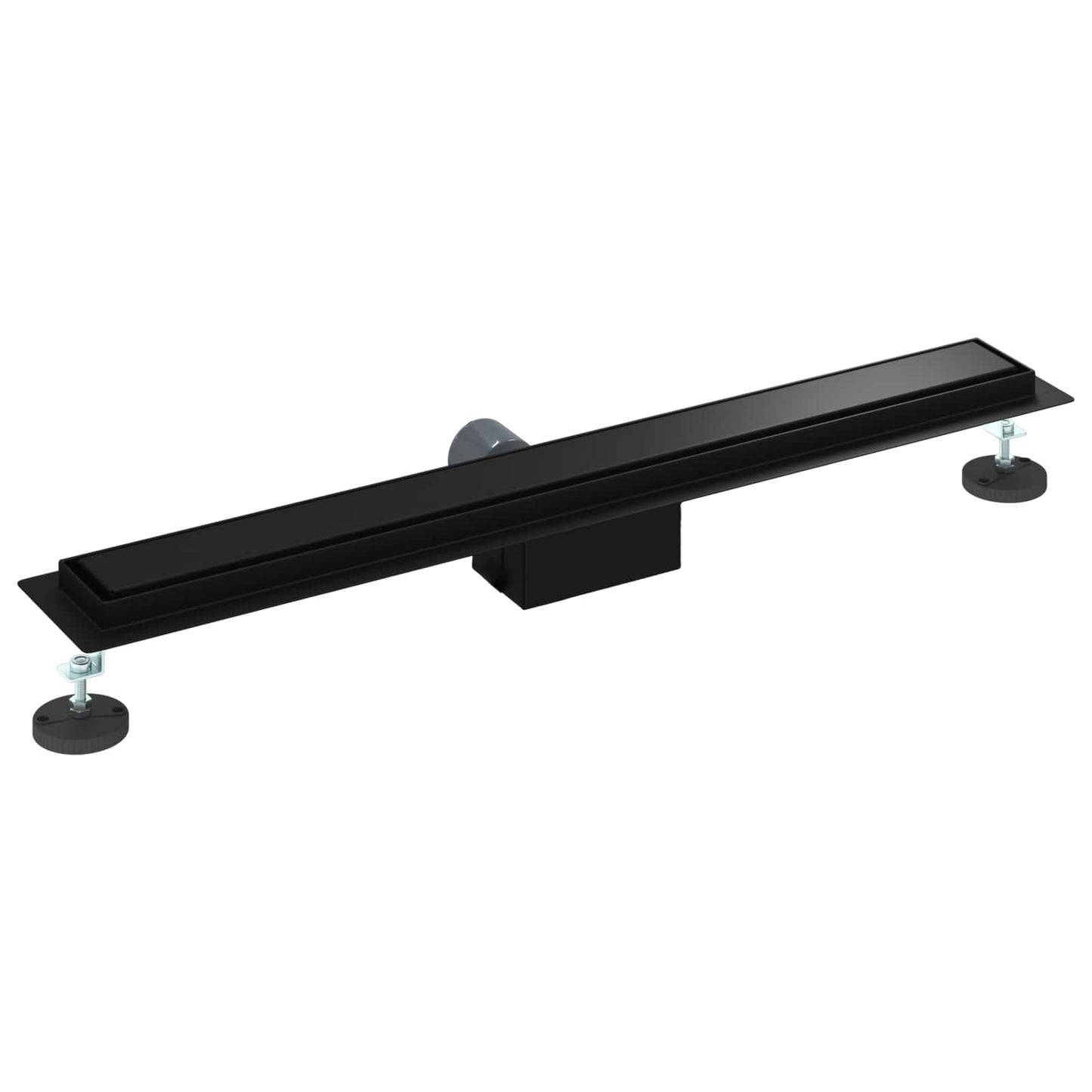 2 in 1 Duschabfluss Schwarz 80 cm Edelstahl 304