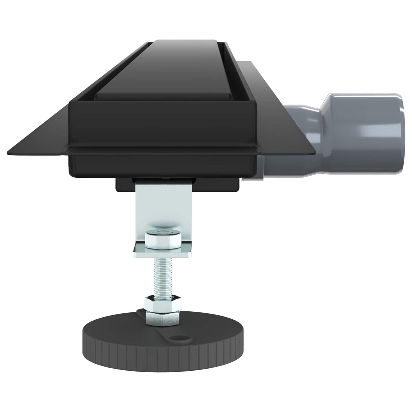 2 in 1 Duschabfluss Schwarz 80 cm Edelstahl 304