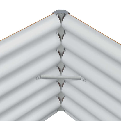 Hochbeet Hellbraun 195 x 100 x 36 cm Verzinkter Stahl