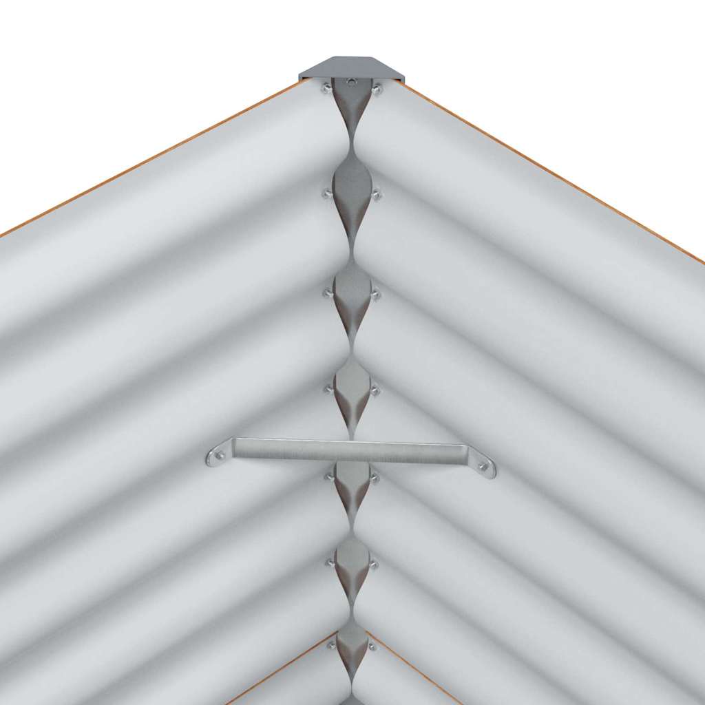 Hochbeet Hellbraun 98 x 50 x 68 cm Verzinkter Stahl