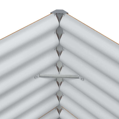 Hochbeet Hellbraun 98 x 50 x 68 cm Verzinkter Stahl