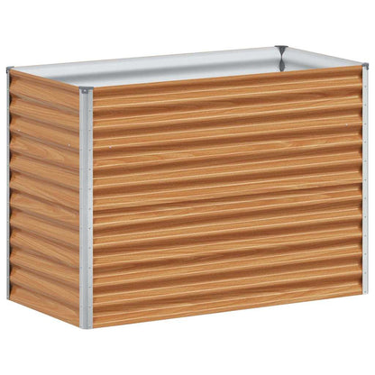 Hochbeet Hellbraun 98 x 50 x 68 cm Verzinkter Stahl