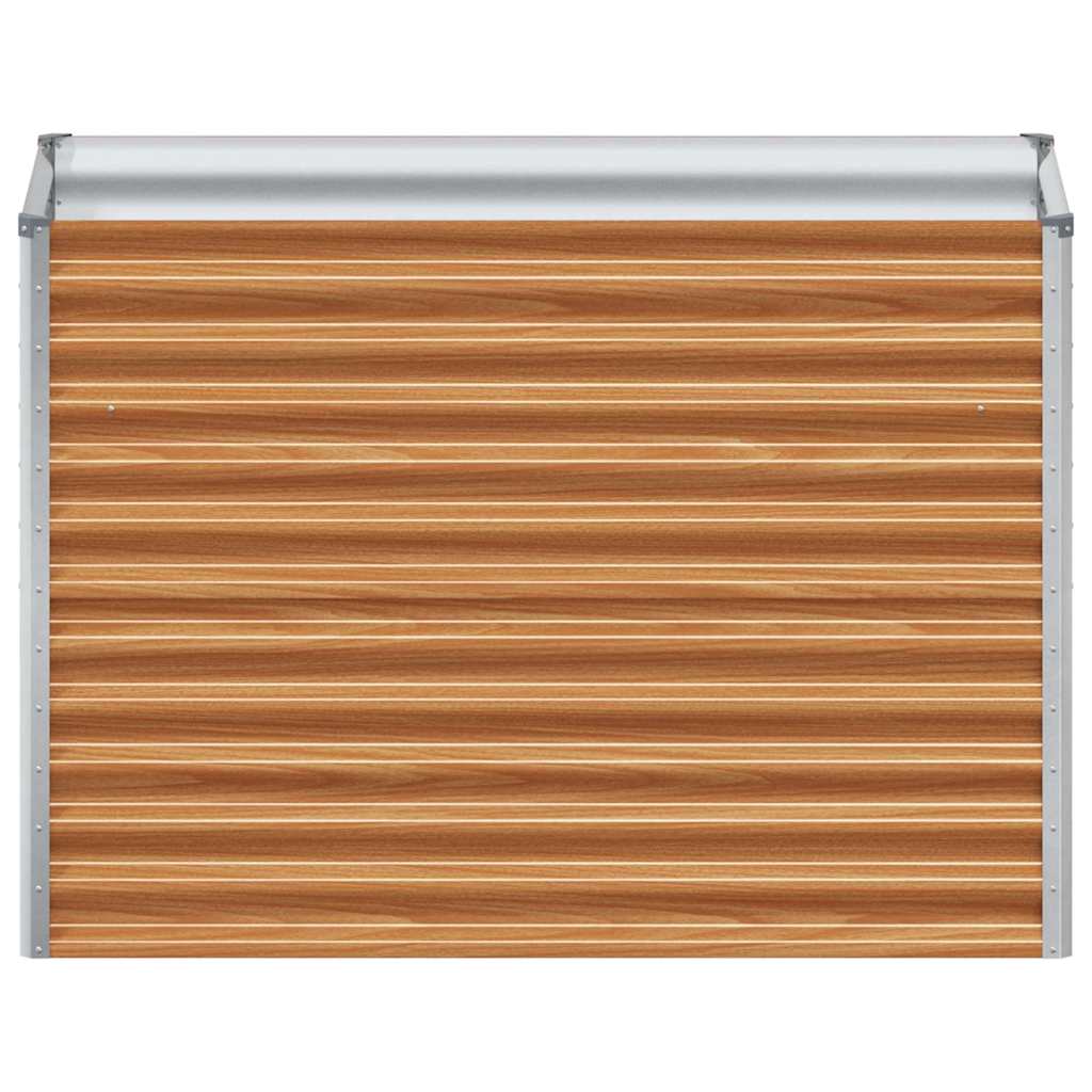 Hochbeet Hellbraun 98 x 50 x 68 cm Verzinkter Stahl