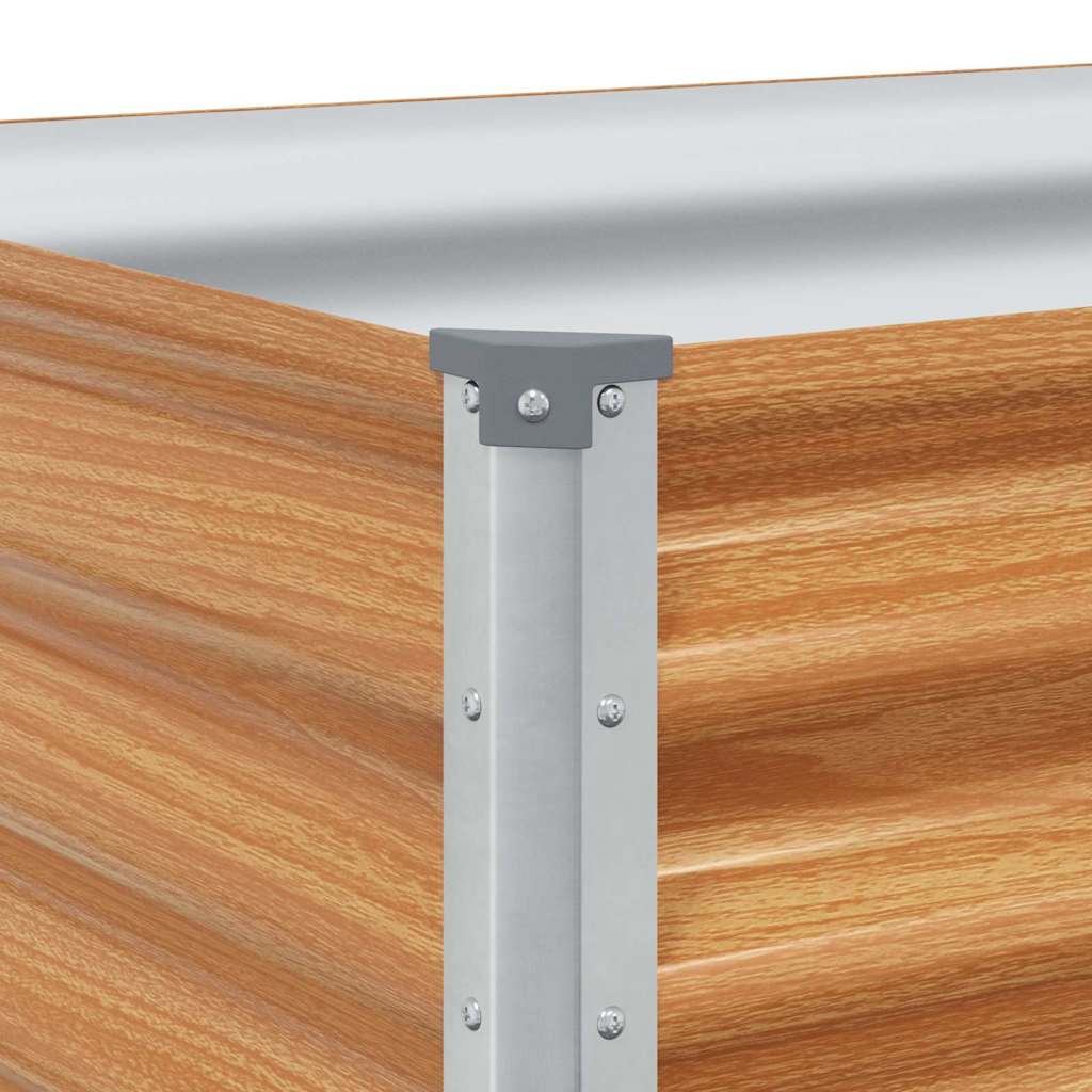 Hochbeet Hellbraun 1164 x 50 x 36 cm Verzinkter Stahl