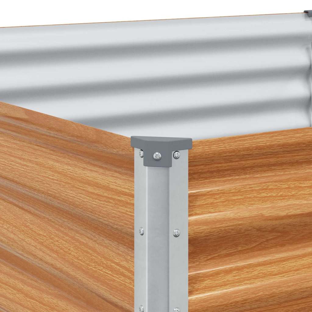 Hochbeet Hellbraun 775 x 100 x 36 cm Verzinkter Stahl