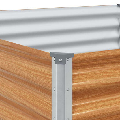 Hochbeet Hellbraun 775 x 100 x 36 cm Verzinkter Stahl