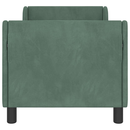 Kinderbettgestell mit Kopfteil Meergrün 70 x 140 cm Samt