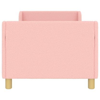 Kinderbettgestell mit Kopfteil Rosa 80 x 160 cm Schafstoff