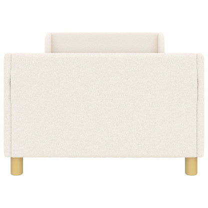 Kinderbettgestell mit Kopfteil Creme 90 x 190 cm Schafstoff