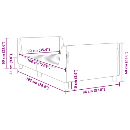 Kinderbettgestell mit Kopfteil Rosa 90 x 190 cm Schafstoff