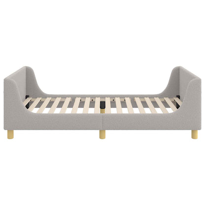 Kinderbettgestell mit Kopfteil Hellgrau 90 x 190 cm Schafstoff