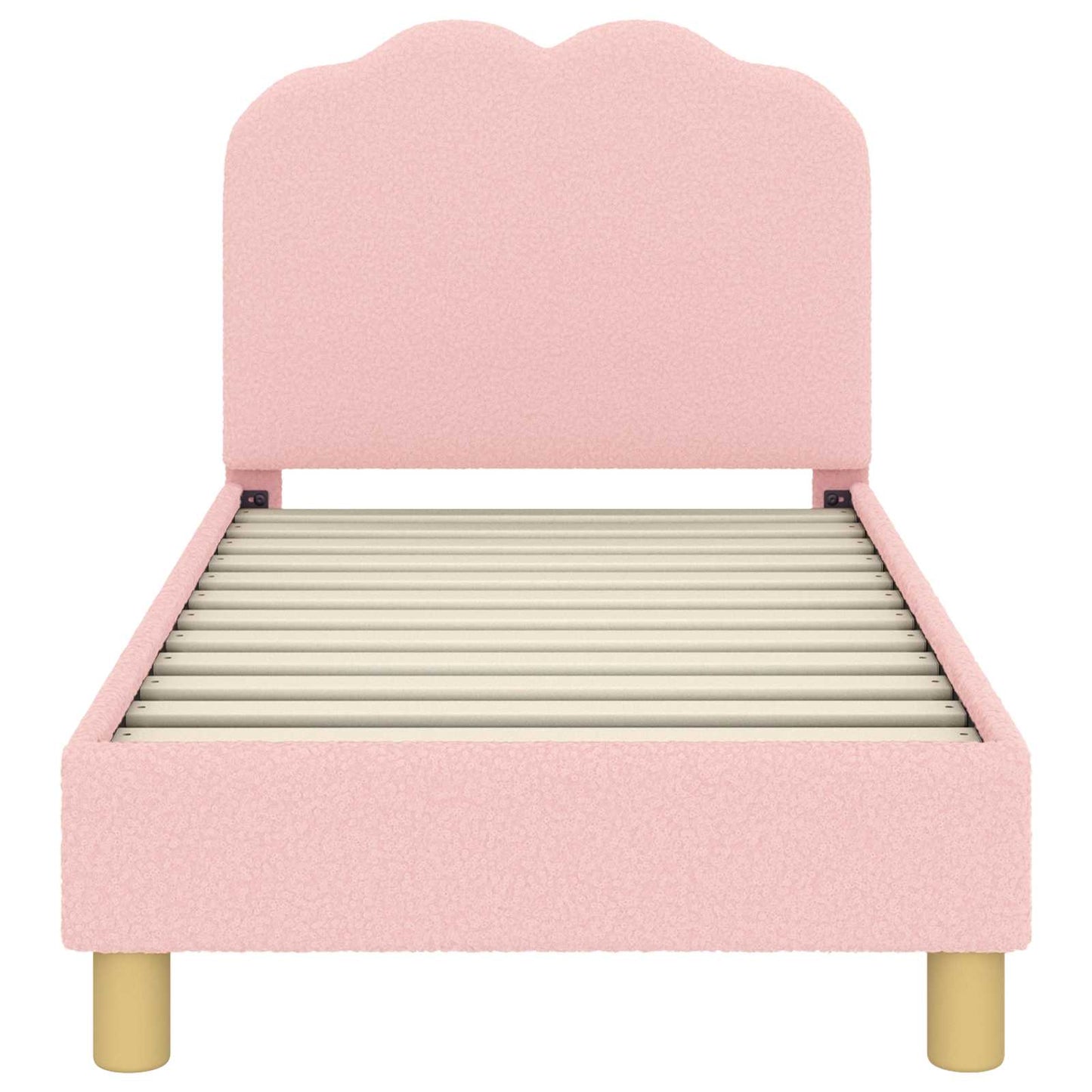 Kinderbettgestell mit Kopfteil Rosa 70 x 140 cm Schafstoff