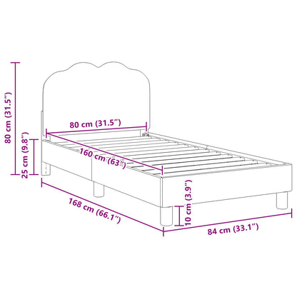 Kinderbettgestell mit Kopfteil Rosa 80 x 160 cm Schafstoff