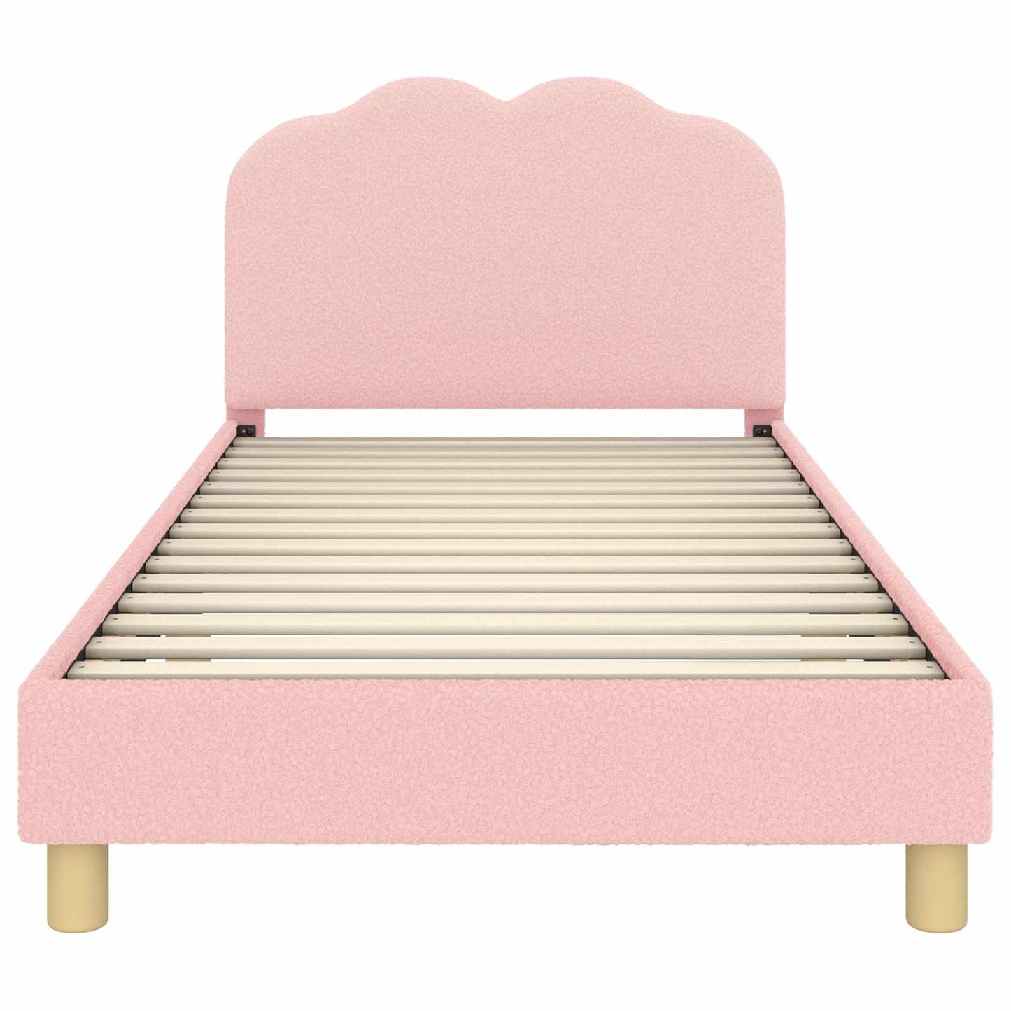 Kinderbettgestell mit Kopfteil Rosa 80 x 200 cm Schafstoff