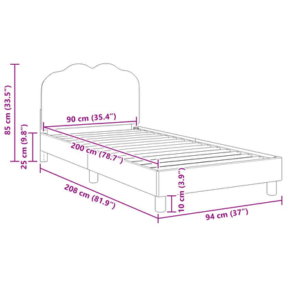 Kinderbettgestell mit Kopfteil Rosa 90 x 200 cm Schafstoff