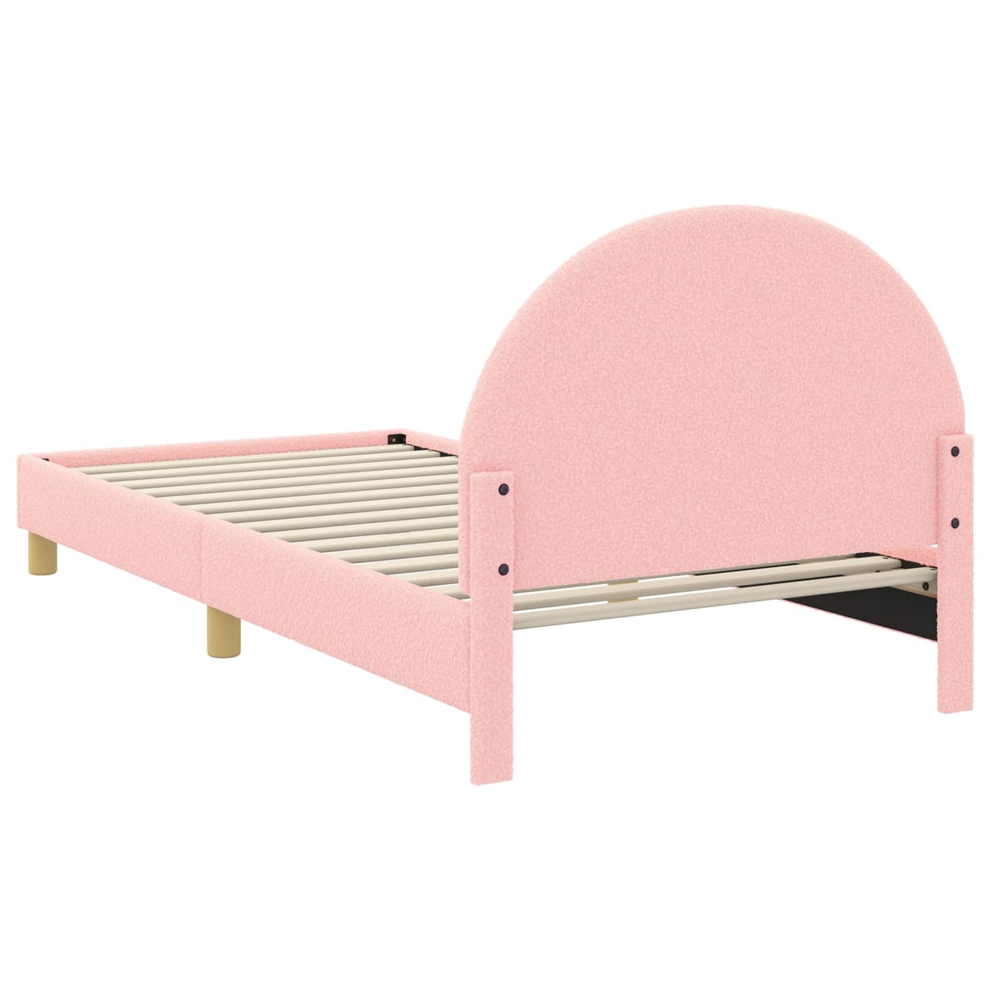 Kinderbettgestell mit Kopfteil Rosa 90 x 190 cm Schafstoff