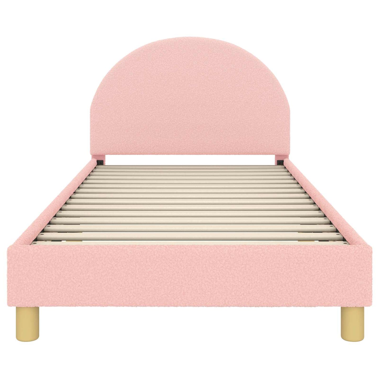 Kinderbettgestell mit Kopfteil Rosa 90 x 190 cm Schafstoff