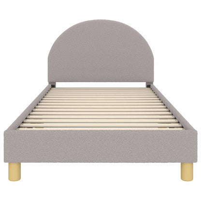 Kinderbettgestell mit Kopfteil Hellgrau 90 x 190 cm Schafstoff