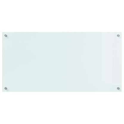 Küchenrückwand Weiß 100 x 50 cm Gehärtetes Glas