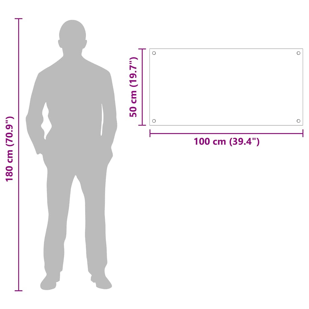 Küchenrückwand Weiß 100 x 50 cm Gehärtetes Glas