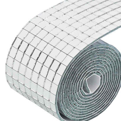 Spiegel-Mosaikfliese Geometrisch 3 pcs Silber 100 x 4 cm Glas