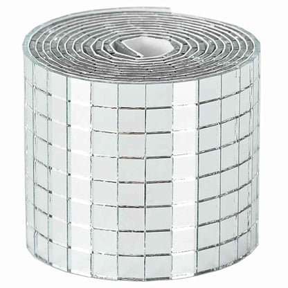 Spiegel-Mosaikfliese Geometrisch 12 pcs Silber 100 x 4 cm Glas