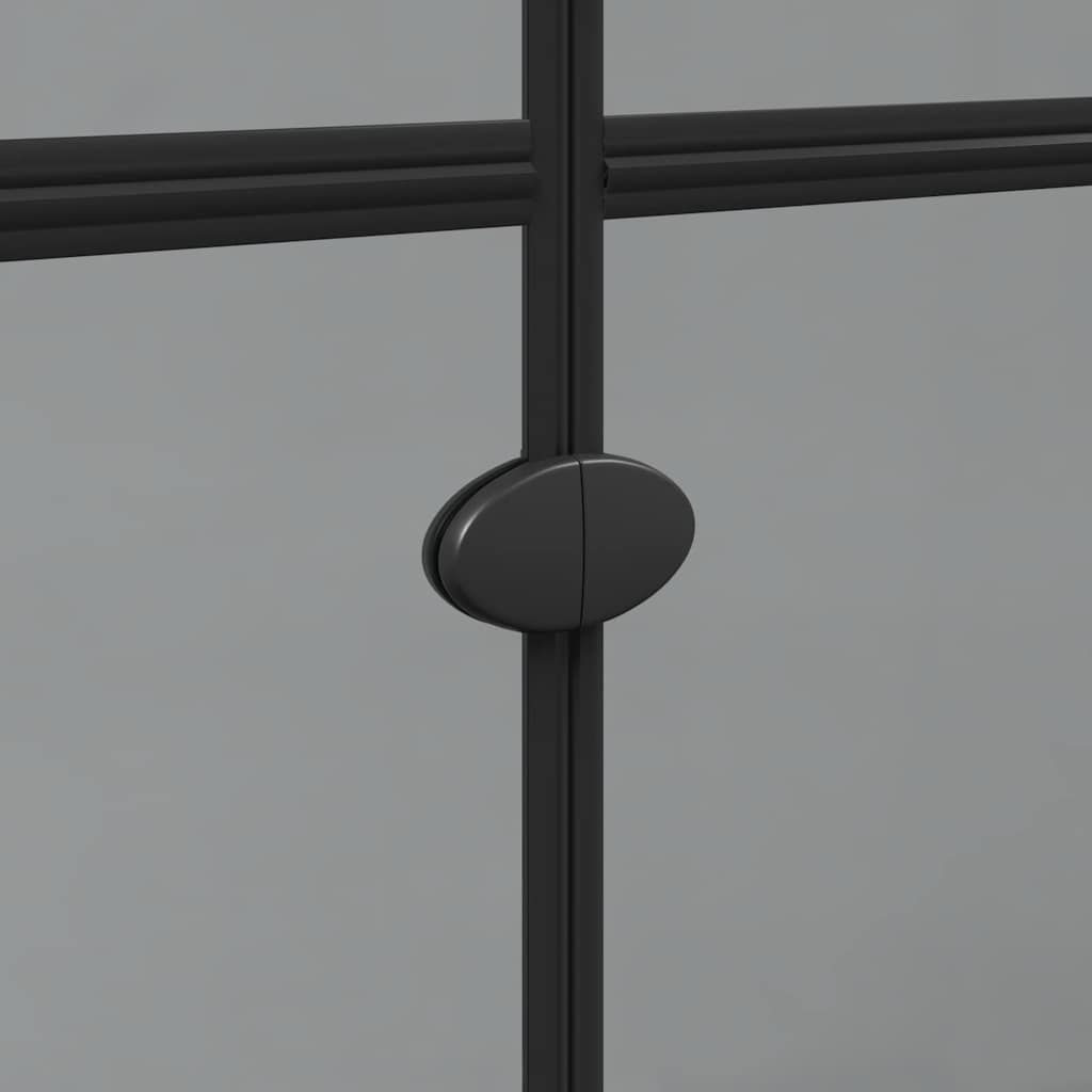 Walk-In Duschwand Schwarz 80 x 6,5 x 190 cm