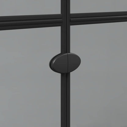 Walk-In Duschwand Schwarz 80 x 6,5 x 190 cm