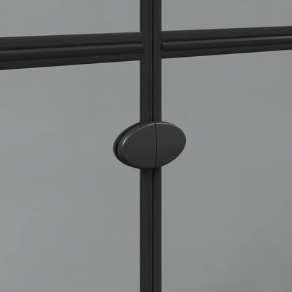 Walk-In Duschwand Schwarz 90 x 6.5 x 190 cm