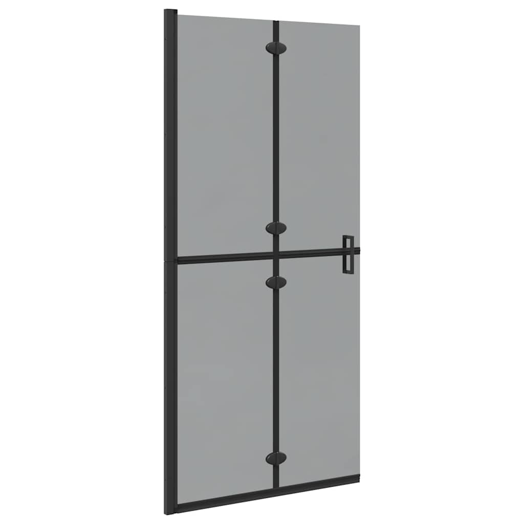 Walk-In Duschwand Schwarz 90 x 6.5 x 190 cm