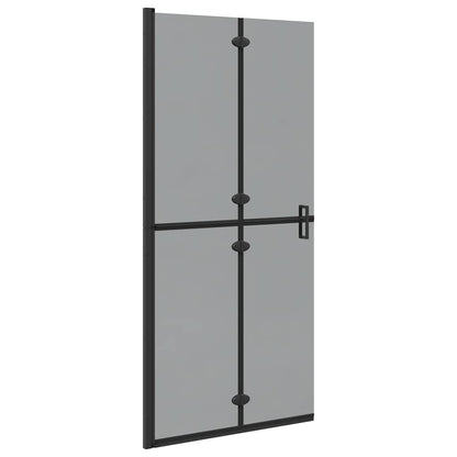 Walk-In Duschwand Schwarz 90 x 6.5 x 190 cm