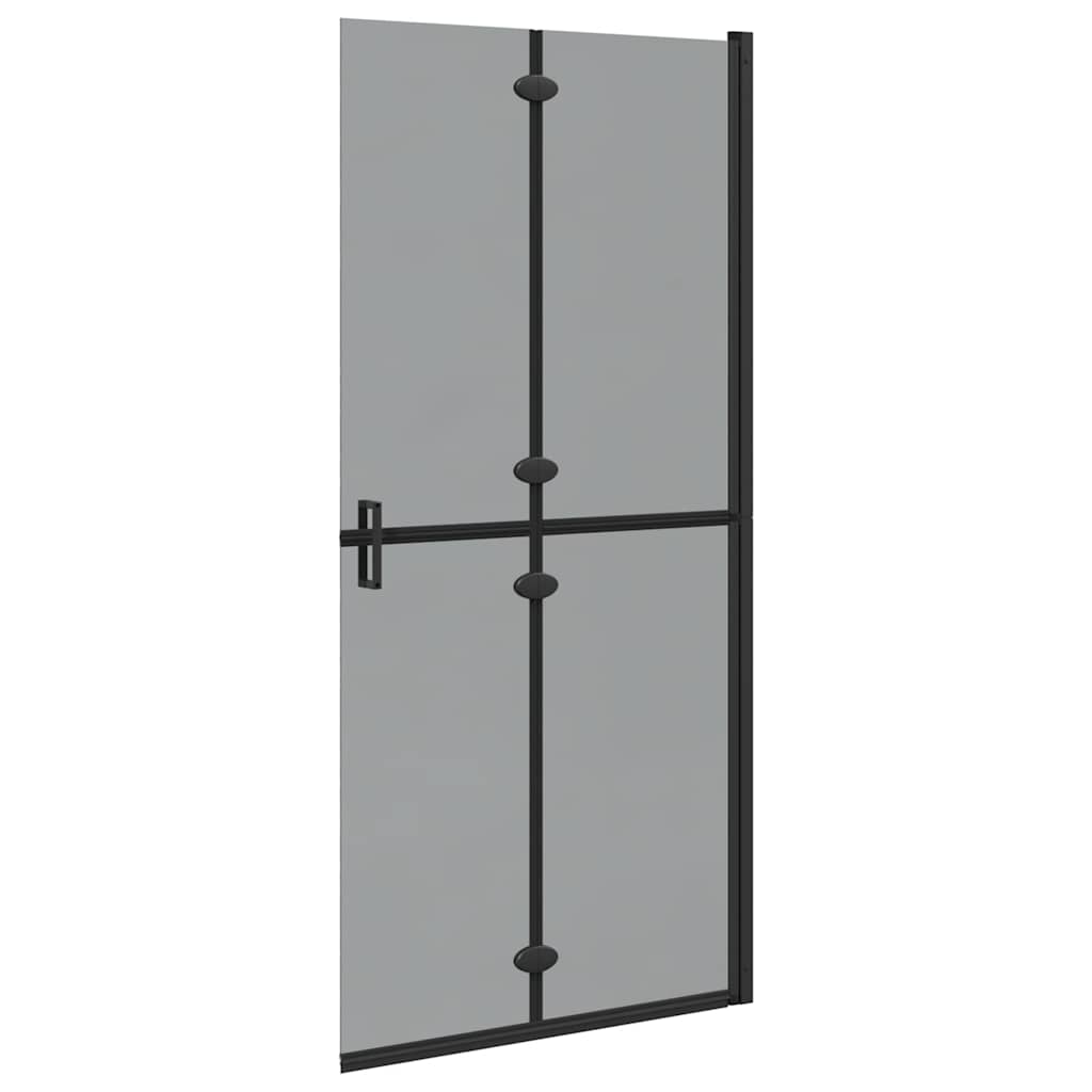 Walk-In Duschwand Schwarz 90 x 6.5 x 190 cm