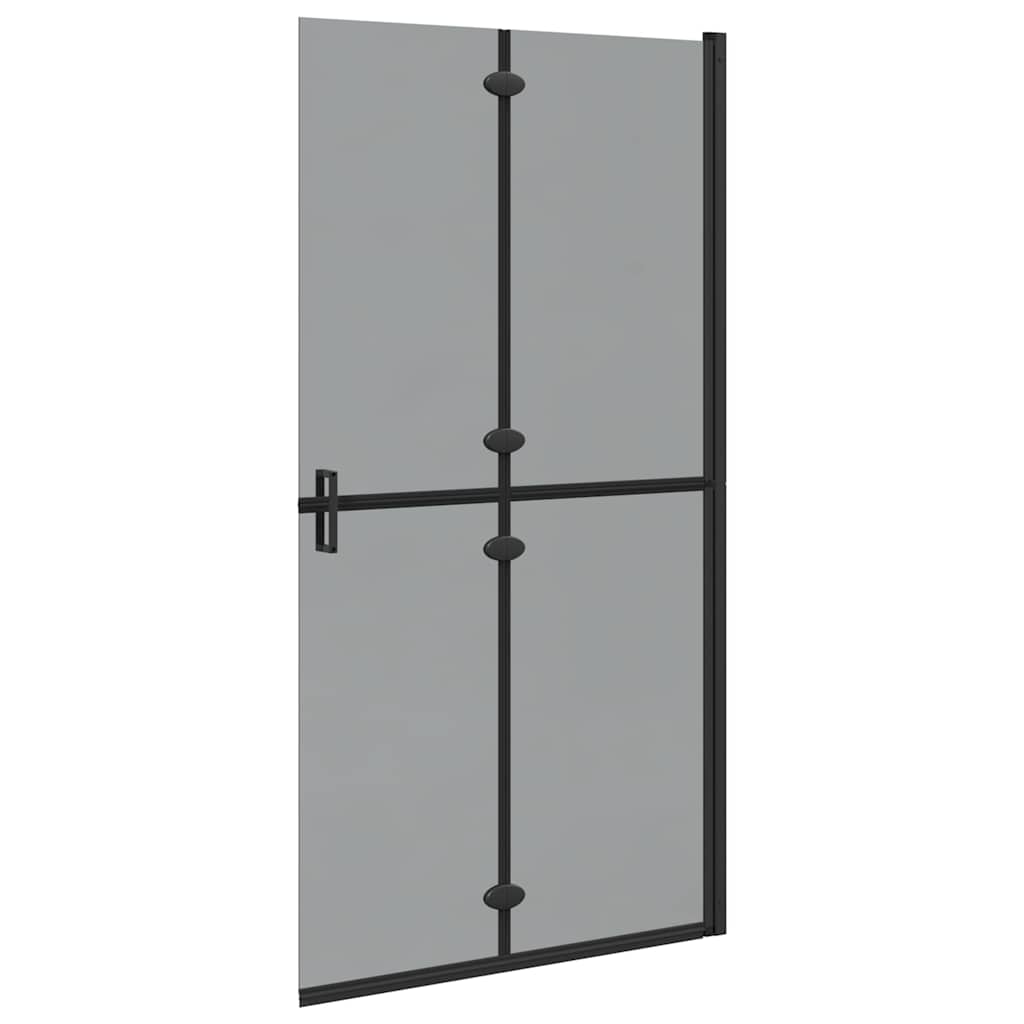 Walk-In Duschwand Schwarz 100 x 6,5 x 190 cm