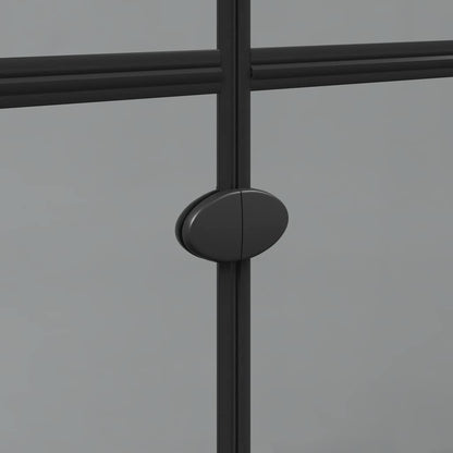 Walk-In Duschwand Schwarz 110 x 6,5 x 190 cm