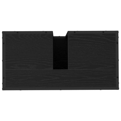 Badezimmerschrank mit Tür Schwarz Eichen-Optik 65 x 33 x 60 cm