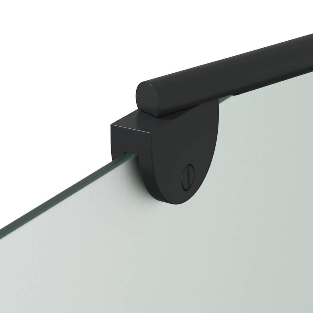 Bad-Duschschirm Schwarz 120 x 68 x 130 cm