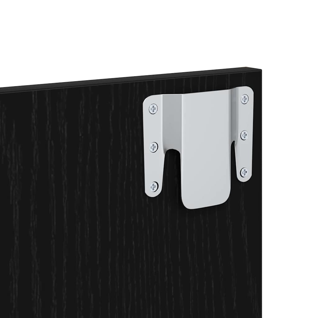 Nachttisch 2 pcs Schwarz Eichen-Optik 50 x 32,5 x 80cm