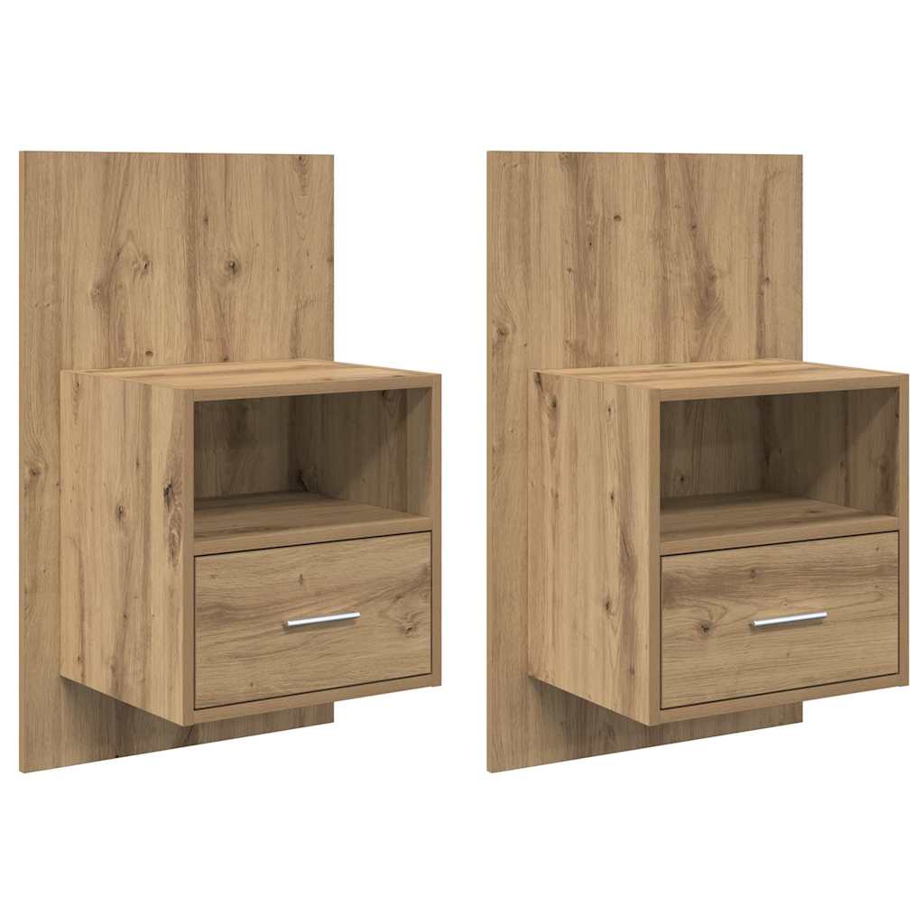 Nachttisch 2 pcs Artisan-Eiche 50 x 32.5 x 80cm Holzwerkstoff