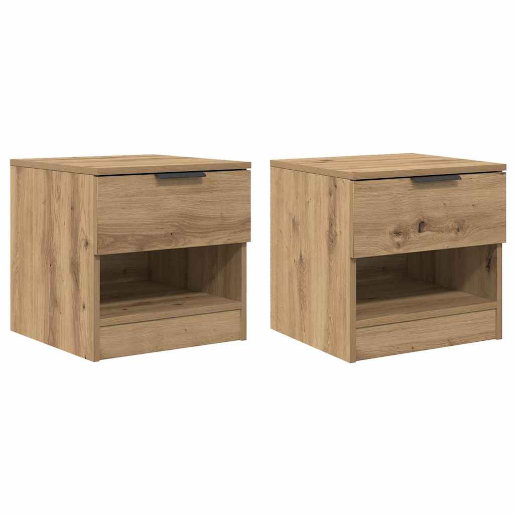 Bettschrank 2 pcs Artisan-Eiche 40 x 39 x 40 cm Holzwerkstoff