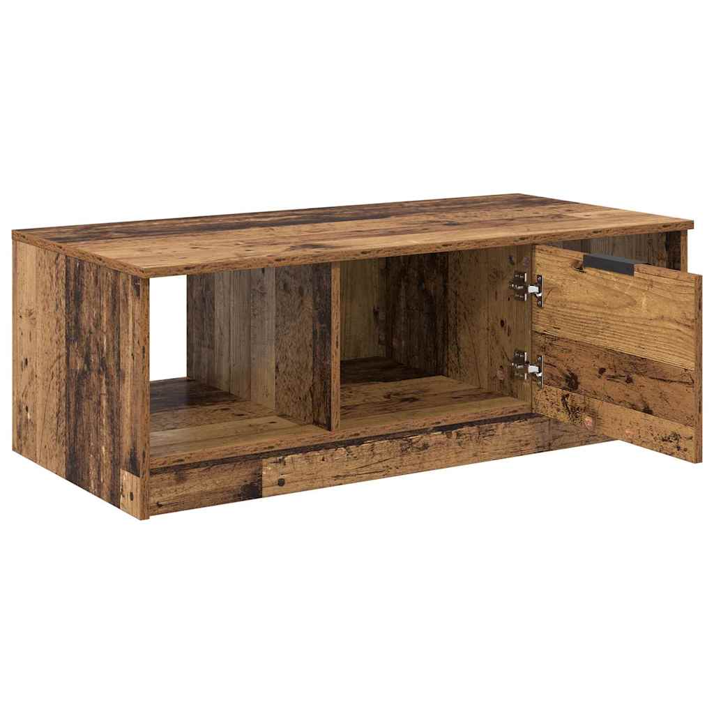 Couchtisch mit Schubladen Altholz 102 x 50 x 36cm Holzwerkstoff