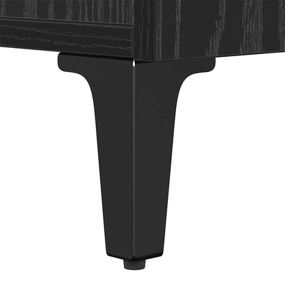 Bettschrank Schwarz Eichen-Optik 40 x 35 x 47,5 cm