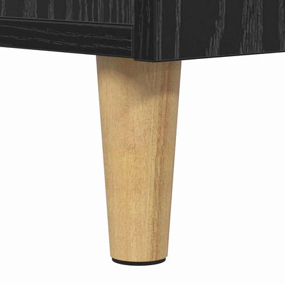 Nachttisch 2 pcs Schwarz Eichen-Optik 40 x 35 x 47 cm