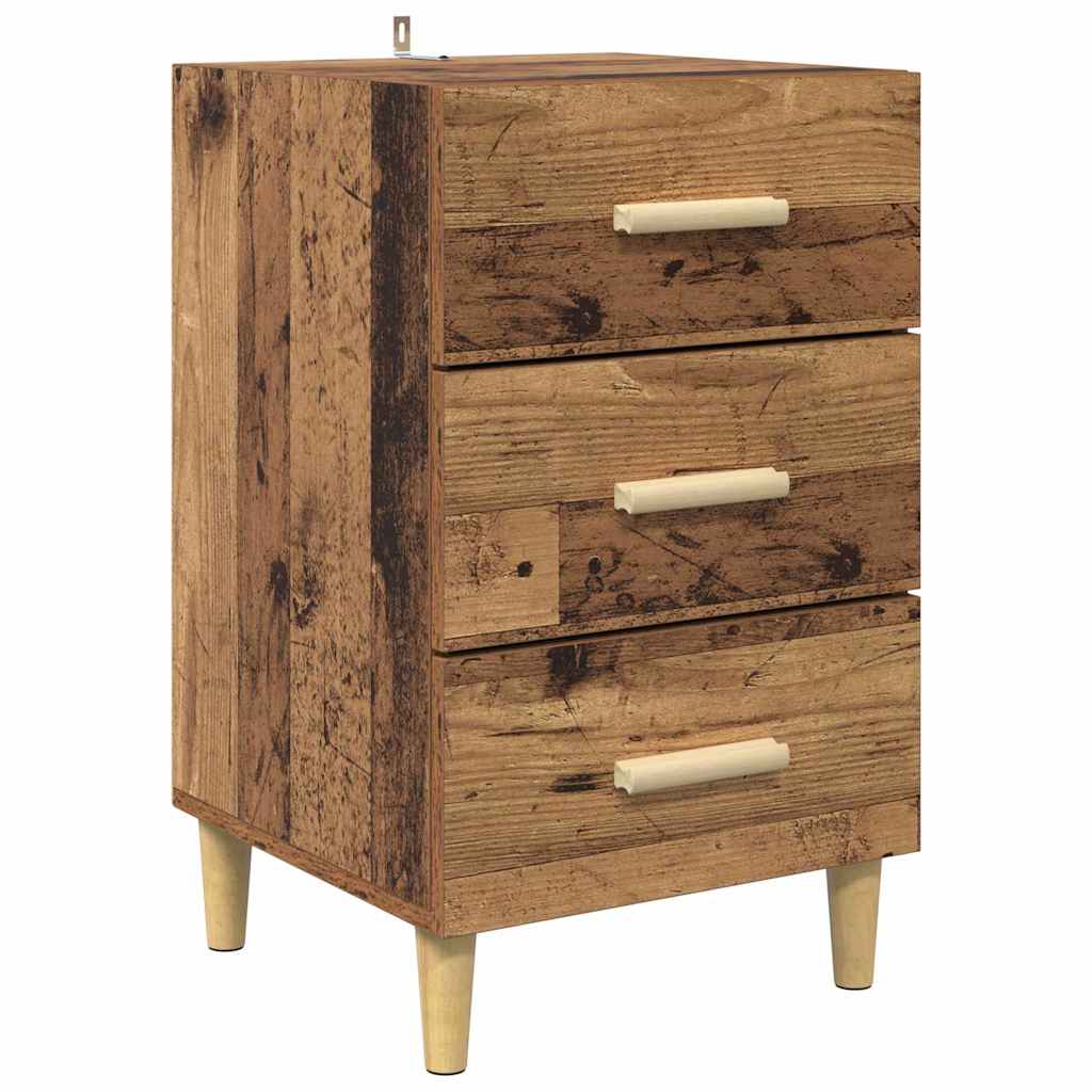 Nachttisch Altholz 40 x 40 x 66 cm Holzwerkstoff
