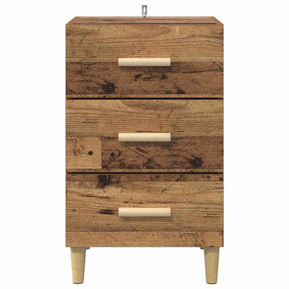 Nachttisch Altholz 40 x 40 x 66 cm Holzwerkstoff