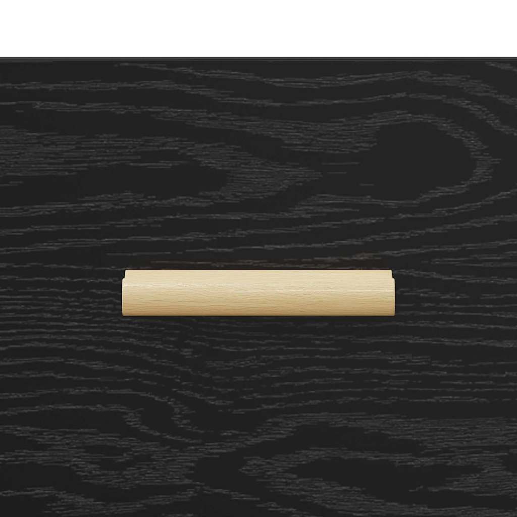 Sideboard Schwarz Eichen-Optik 69,5 x 34 x 90 cm Holzwerkstoff