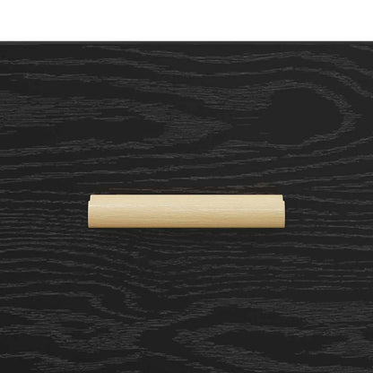 Sideboard Schwarz Eichen-Optik 69,5 x 34 x 90 cm Holzwerkstoff